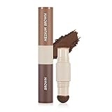 EONFAVE Zweifarbig Wasserdicht Haarpuder, Haarsofortige Deckunge Volumen Puder, Lang Anhaltend Kaschieren Retouch Haaransatz Puder For Breiten Stirnseite Haaransatz Farbe (02 braun & mittelbraun)