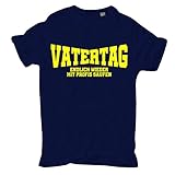 Spaß Kostet Herren Tshirt Vatertag 2023 Endlich Wieder mit Profis Saufen Vater Sprüche Größe M bis 5XL