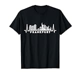 Herzschlag Skyline Deutschland Frankfurt T-Shirt