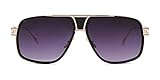 U/N Klassische Sonnenbrille mit rotem Quadrat Herren Herren Trendy Luxury Style Herren Grand Flat Top Sonnenbrille-7