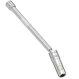 LEXIVON zündkerzenschlüssel für Zündkerzen 16mm Aufnahme, und 25cm Gesamtlänge, schwenkbare magnetische Steckschlüssel für Auto und Motorrad, Zündkerzen Entferner, hochwertiges Cr-V-Stahl (LX-122)