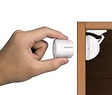 Norjews Magnetisches Schrankschloss für Kinder & Baby, unsichtbare Kindersicherung für Schrank & Schubladen - 10 Schlösser + 2 Schlüssel ohne Schrauben und Bohren - Einfache Montage Bonus Video, Weiß
