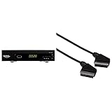Xoro HRK 7660 HD Receiver für digitales Kabelfernsehen (HDMI, SCART, USB 2.0, LAN, PVR Ready, Mediaplayer) schwarz & Hama Scart zu Scart-Kabel M/M 1,5m mit 21 Pins