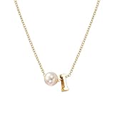 Colliers pour femmes 26 Initial Perlenkette für Frauen Silberketten für Frauen AZ 26 Alphabet Initial Halsketten für Teen Girls Schmuck Geschenke zum Muttertag