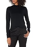 Amazon Essentials Damen Leichter Pullover mit Stehkragen (in Übergröße erhältlich), Schwarz, L