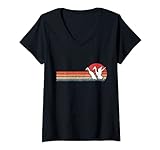 Damen Laufente Retro Flaschenente Vintage Laufente T-Shirt mit V-Ausschnitt