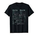 T-Shirt Informatiker, Coder 'Hello world' Geschenk