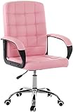 ZXFYHD Bürostuhl,Gaming Stuhl Bürostuhl Ergonomischer Günstige Bürostuhl Mesh-Computer Stuhl Lendenwirbelstütze Einstellbare Hocker Rolldrehstuhl Stuhl kniend (Color : Pink)