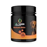 Kräuterland Gelenk Aktiv für Hunde - 250g Gelenkpulver mit Glucosamin, Vitamin E & Zink - Futterzusatz in Premium Qualität