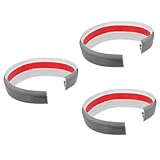 CLISPEED 3St Schwellenrampe Bodenübergang für Rollstühle Schwellenübergang für Bodenbeläge bodenübergangsleiste Hunderampe ausladende Roboterrampe Auto Türrampen Rampenmatten PVC Light Grey