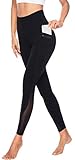 Persit Sport Leggings Damen, Sporthose Yogahose Laufhose Yoga Leggins Tights Sportleggins für Damen Schwarz-Size 36 (Herstellergröße S)