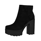 Elara Damen Stiefeletten Chelsea Boots Chunkyrayan HQ115 Black-41