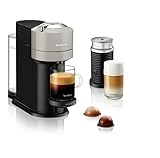 Nespresso Vertuo Next XN911B40 Kaffeemaschine mit Milchaufschäumer von Krups, hellgrau