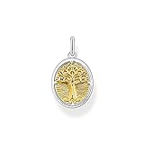 THOMAS SABO Sabo Anhänger Tree of Love aus 925 Sterlingsilber 750er Gelbgold-Vergoldung, Maße: 2,5cm x 1,5cm, PE928-966-7