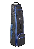 MacGregor VIP-Golftasche mit Rädern, Unisex, hochwertige Reisetasche zum Schutz der Ausrüstung, Schwarz/Königsblau, Einheitsgröße