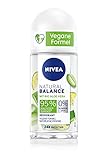 NIVEA Natural Balance Bio Aloe Vera Deo Roll-On (50ml), Deo mit Bio Aloe Vera und 0 Prozent Aluminium (ACH), Deodorant für natürliche Frische und zuverlässigen Schutz
