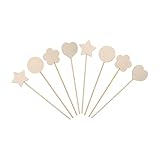 MUSISALY 8St Zauberstab aus Holz Lernspielzeug für Kinder Feenstab Mädchenspielzeug bastelsets+für+kinder bastel set für kinder Hexenstäbe aus Holz Feenstäbe zum Malen hölzern Khak