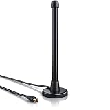 CSL - 30dB DVB-T DVB-T2 Digitale Stabantenne - TV PC kompatibel mit MAC - leistungsstarke DVB-T-Antenne mit stabilen Magnetfuß - hohe Empfangsleistung
