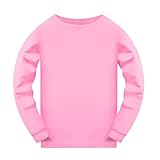 Kleinkind Jungen Mädchen Langarm Einfarbige Nachtwäsche T-Shirt Tops Strickpullover Damen Rollkrag