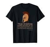 Antikes griechisches Zitat – Sokrates On Wisdom – Philosophie T-Shirt