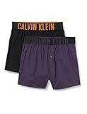 Calvin Klein Herren 2er Pack Boxershorts Baumwolle, Mehrfarbig (Mysterioso, Black W/ Carrot Logo), XL