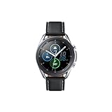 Samsung Galaxy Watch 3, Runde Bluetooth Smartwatch für Android, drehbare Lünette, Fitnessuhr, Fitness-Tracker, 45 mm, Mystic Silver. 36 Monate Herstellergarantie (Deutche Version)[Exkl. bei Amazon]