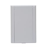 Saugdose rechteckig VacuValve Farbe Weiss, Zentralstaubsauger Steckdose, 90x135mm, 2 Kontaktstifte, Öffnung 36-38