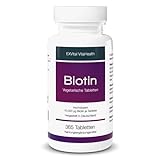 Biotin, EXVital für Haare, Haut und Fingernägel, hochdosiert, 10.000 µg, 365 Tabletten in deutscher Premiumqualität