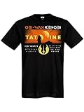 Star Wars Obi-Wan Tatoine Herren T-Shirt schwarz, Größe:XXL