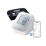 OMRON X2+ Connect - Klinisch validiertes Oberarm-Blutdruckmessgerät mit App + Bluetooth, Digitaler Blutdruckmesser für genaue Messergebnisse | Universalmanschette 22-42