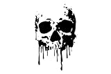 universumsum Autoaufkleber Skull Blood Totenkopf schwarz matt 20 x 30 cm bsm076-20-070 Car-Tattoos Autotattoo Auto Tuning Car Styling selbstklebend