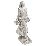 Design Toscano Statue Flora die göttliche Schutzherrin der Gärten, Maße: 37 x 37 x 77.5 cm 9 kg