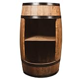 CREATIVE COOPER Holzfass Hausbar - Weinschrank im Retro Stil - Weinfass Bar - Weinregal Holz - Holzbar 80cm hoch - Elegante Möbel, Wohnzimmer Deko - Fassbar Stehtisch und Flaschenständer (Wenge)