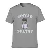 T-Shirt Warum So Salty Athletisch Grafik Kurzarm T-Shirt für Männer Frauen Dark Gray 3XL