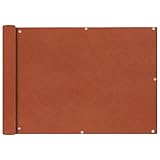 ShGaxin Balkonsichtschutz Oxfordgewebe 75x600 cm Terracotta, Balkonsichtschutz, Windschutz Balkon, Windschutz Terrasse, Balkonverkleidung, Sichtschutz Garten - 42329