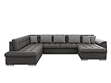 Mirjan24 Eckcouch Ecksofa Niko Bis! Design Sofa Couch! mit Schlaffunktion und Bettkasten! U-Sofa Große Farbauswahl! Wohnlandschaft vom Hersteller (Ecksofa Rechts, Lux 06 + Lux 06 + Lux 05)
