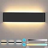 LED Wandleuchten Innen 24W Smart Wandlampe Dimmbar mit Fernbedienung 3000K - 6000K Warmweiß/Naturweiß/Kaltweiß Modernes Wandbeleuchtung für Wohnzimmer Schlafzimmer Flur