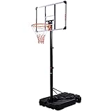 MAMXIADDP Basketballständer Höhenverstellbar mit Rollen, Transportable Basketballkorb mit Ständer, Basketballanlage für Kinder und Erwachsene Outdoor Indoor