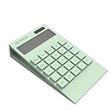 Desktop Calculator Dual Power Handheld Desktop Calculator with Large LCD Display Big Sensitive Button Commercial Tool Standard-Taschenrechner (Color : Groen)