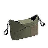 hauck Organizer für Kinderwagen und Buggy - Große Baby Kinderwagentasche Buggytasche Wickeltasche mit Getränkehalter/Becherhalter, Leicht Zugänglich, Einfache Befestigung (Olive)