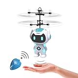 Flying Ball, Mini Drohne mit Fernbedienung und USB-Kabel, Fingerkreisel Flugspielzeug mit LED-Leuchteffekt und Propeller, handgesteuert, Kinder, Mädchen Junge ab 6 Jahre