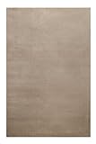 Homie Living Vielseitiger Kurzflor Wolle Teppich flexibel einsetzbar in Allen Räumen - Campino (90 x 160 cm, Sand beige)