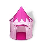 Prinzessin Castle Spielzelt mit Glow in den dunklen Sternen faltbar Up Rosa Spielzelt/Haus Spielzeug for Indoor Kids Zelt Outdoor Kinderzelt GINOLEI