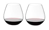 RIEDEL Rotweinglas-Set, 2-teilig, Für Rotweine wie Pinot Noir und Nebbiolo, 690 ml, Kristallglas, O Wine Tumbler, 0414/07
