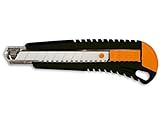 Fiskars Cuttermesser mit Metallführung, 18 mm, Orange/Schwarz, 1003749