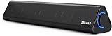 SAKOBS PC Soundbar,12W Kabelgebunder Lautsprecher unter Monitor PC TV Geräte,Computer Lautsprecher,Stereo Sound,Mikrofoneigang,USB Anschluß 3.5mm Klinke