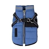 Warmer Wintermantel für kaltes Wetter, gepolsterte Kleidung für kleine Rassen, 2 Beine, Baumwolljacken für Hunde, Outdoor-Ak