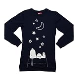 United Labels The Peanuts Nachthemd für Damen - Snoopy Schlafshirt Pyjama langärmlig Lange Ärmel Oberteil Blau (S)