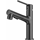 Faucet Kitchen Sink Mixer Taps Modern Single Handle Brass Faucets with Pull Down Sprayer Tap Swivel Spout Chrome Commercial High Pressure Shower Line Black Paint