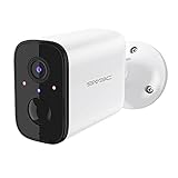 SV3C Überwachungskamera Aussen Akku 1080P WLAN IP Kamera mit IR Nachtsicht, Bewegungsmelder, SD Kartenslot, Zwei-Wege-Audio, IP65 Wasserdicht, Kompatibel mit Android/IOS